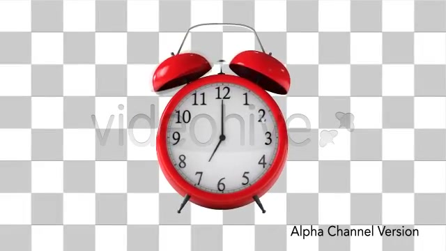 Classic Red Alarm Clock Ringing With Alpha Channel  Videohive 4606156 Stock Footage Image 6