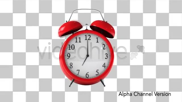 Classic Red Alarm Clock Ringing With Alpha Channel  Videohive 4606156 Stock Footage Image 7