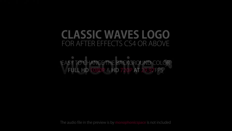 Classic Waves Logo Videohive 2427311 After Effects Image 9