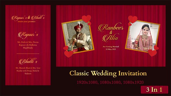 Classic Wedding Invitation - Download 33615875 Videohive