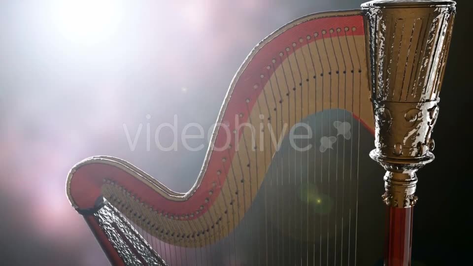 Classic Wooden Harp with Gold - Download Videohive 19427587