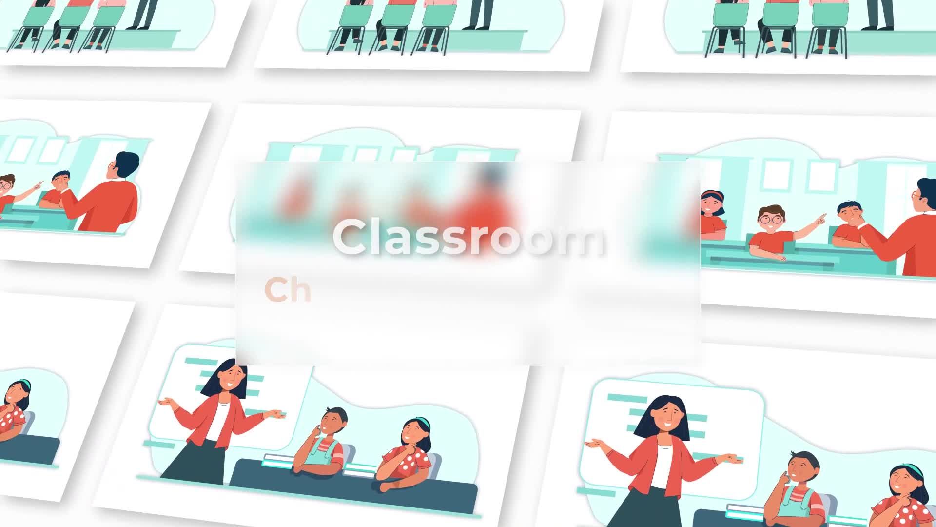 Classroom Character Animation Scene Pack Videohive 37148132 After Effects Image 1
