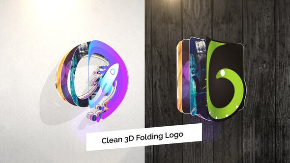 Clean 3D Folding Logo Reveal - 27578221 Videohive Download
