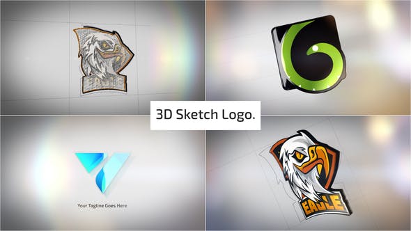 Clean 3D Sketch Logo Reveal - Videohive Download 29810907