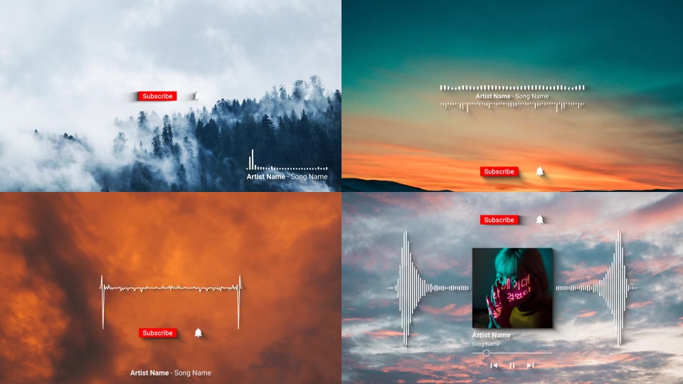 Clean and Elegant Audio Spectrum Templates Videohive 29165487 After Effects Image 4
