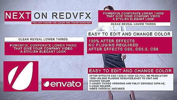 Clean And Simple Lower Thirds - 8147853 Download Videohive