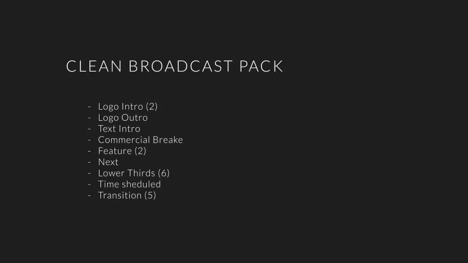 Clean Broadcast Pack - Download Videohive 15690471