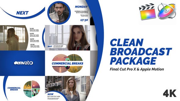 Clean Broadcast Pack Final Cut Pro X & Apple Motion - Download 29134157 Videohive