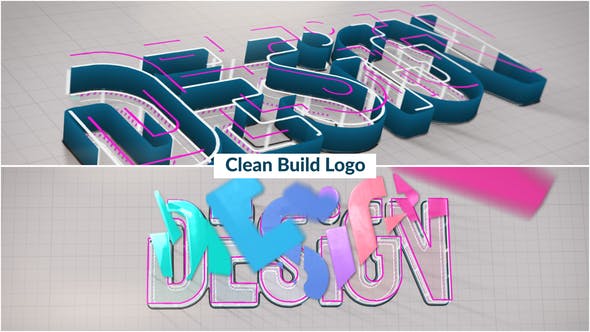 Clean Build Logo Reveal - Videohive Download 32086945
