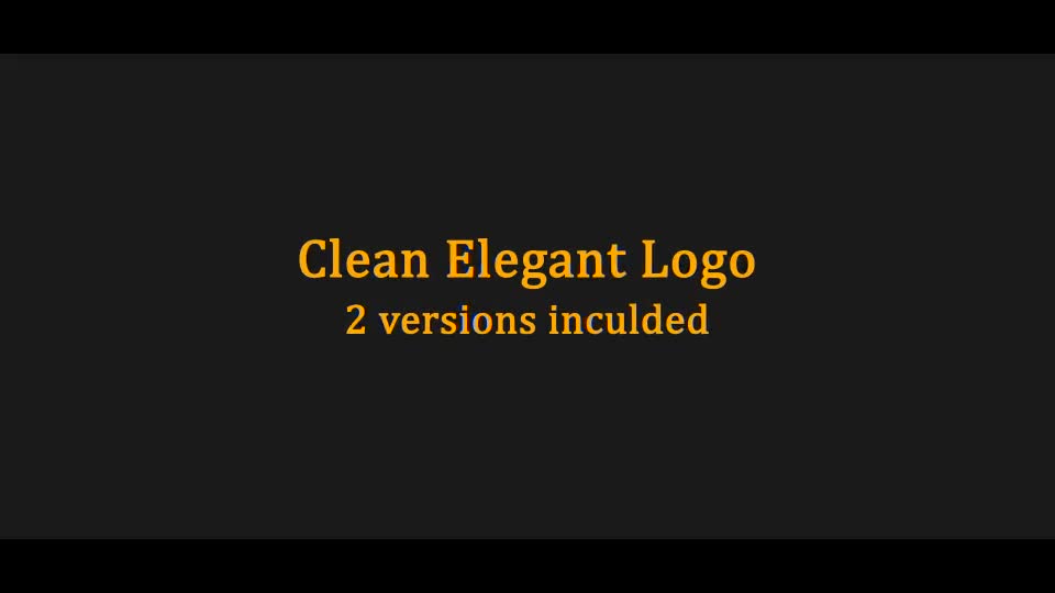 Clean Elegant Logo - Download Videohive 7977633