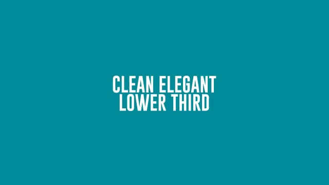 Clean Elegant Lower Third - Download Videohive 8470276