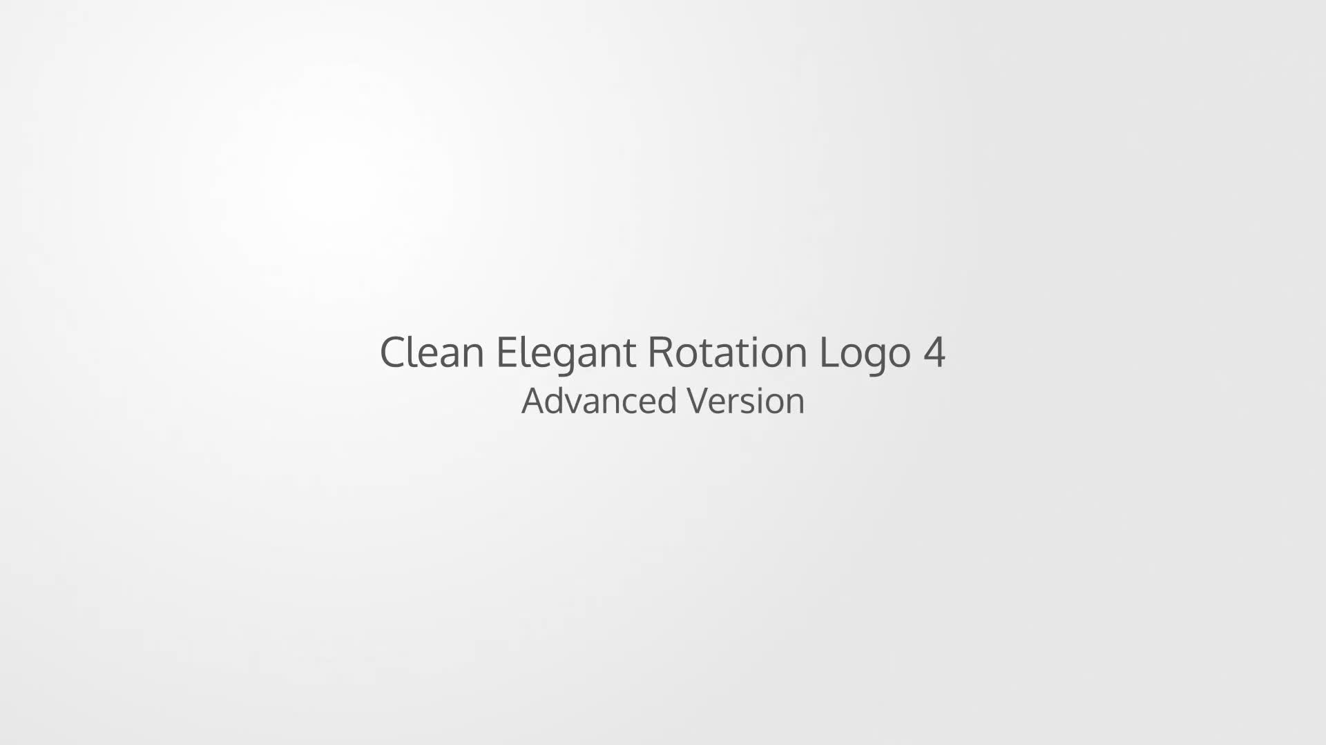 Clean Elegant Rotation Logo 4 Videohive 26080698 After Effects Image 1