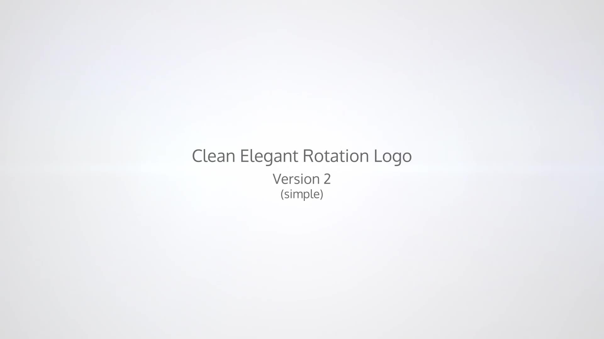 Clean Elegant Rotation Logo - Download Videohive 12108297