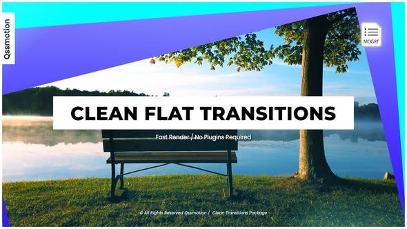 Clean Flat Transitions I MOGRT - Videohive Download 33308522