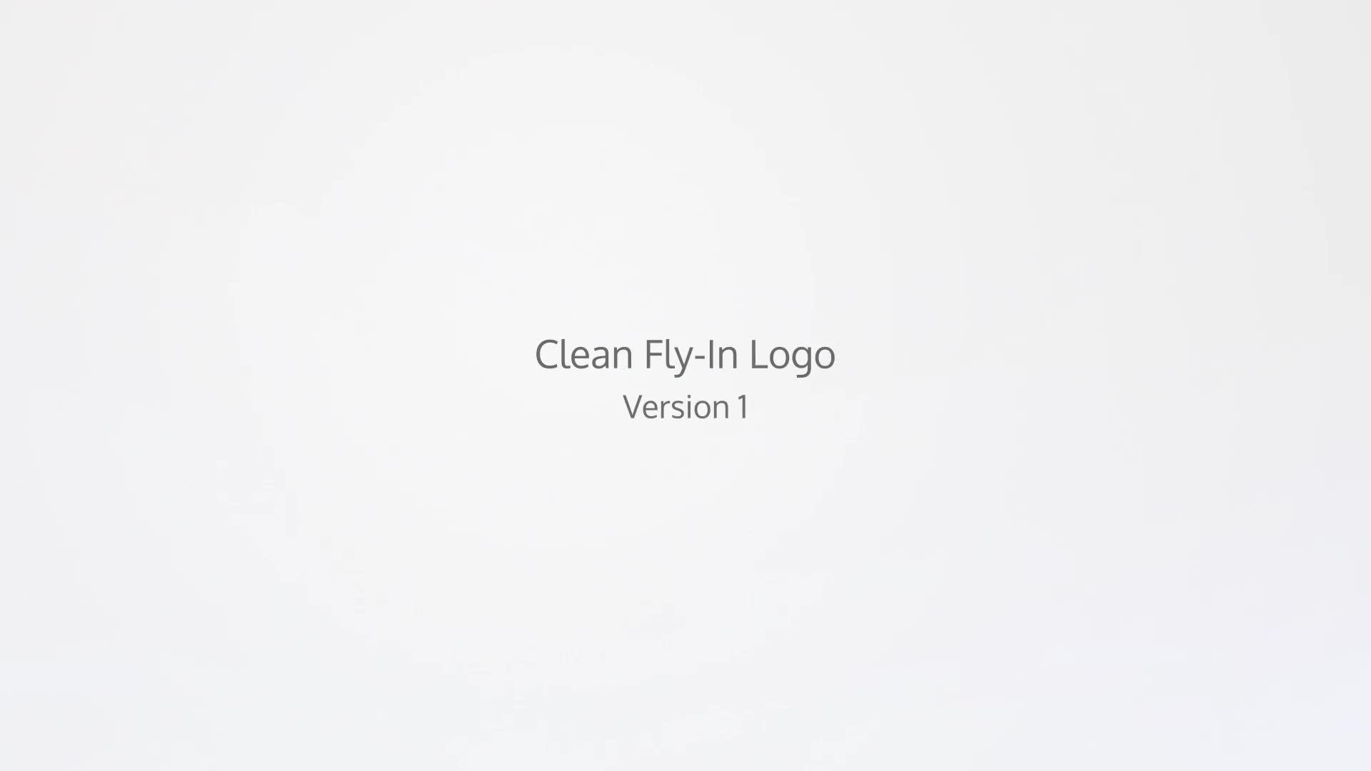 Clean Fly In Logo - Download Videohive 12389059