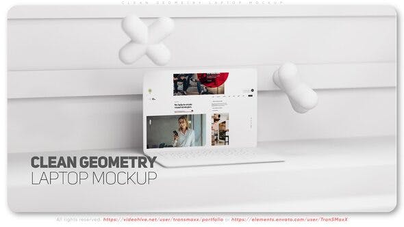 Clean Geometry Laptop Mockup - 38780504 Download Videohive