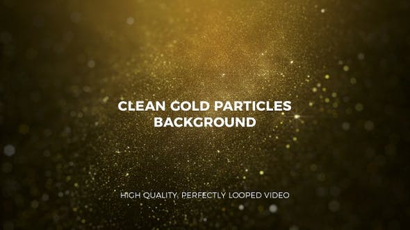 Clean Gold Particles Background - Videohive 22957984 Download