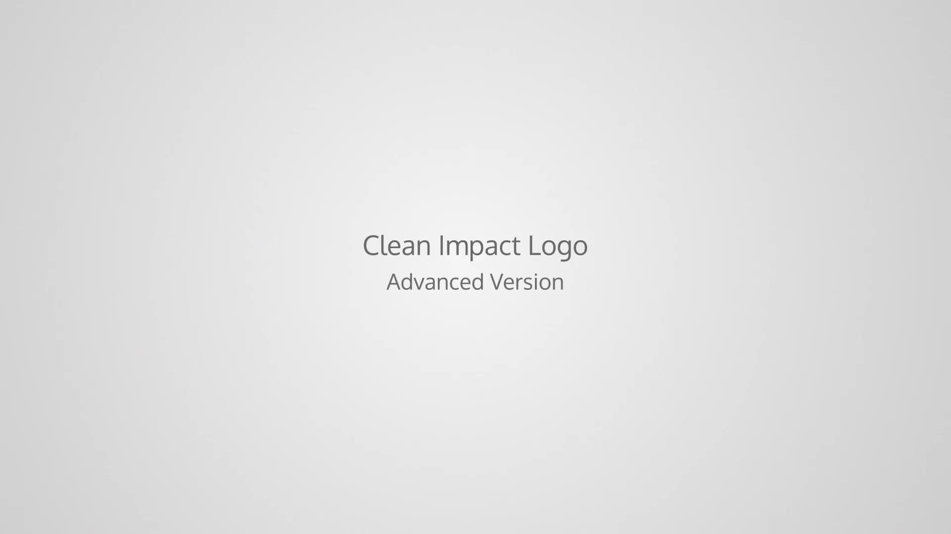 Clean Impact Logo - Download Videohive 16154938