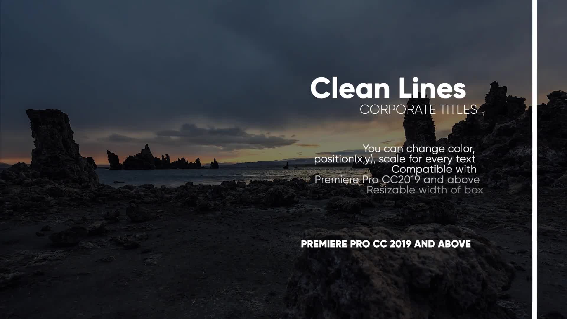 Clean Lines Big Titles I MOGRT Videohive 22985494 Premiere Pro Image 1