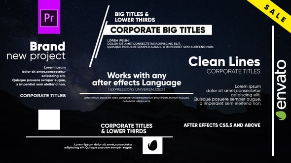 Clean Lines Big Titles I MOGRT - Download 22985494 Videohive