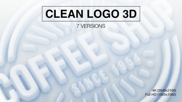 Clean Logo 3D Reveal (7 Pack) - Videohive 28563738 Download