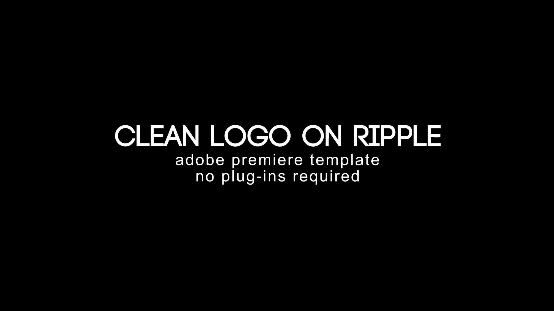 Clean Logo On Ripple Premiere Pro Videohive 30005482 Premiere Pro Image 1