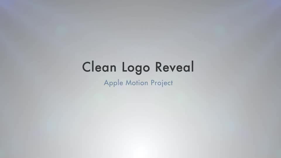 Clean Logo Reveal Apple Motion - Download Videohive 19775513