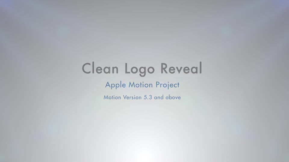 Clean Logo Reveal Apple Motion - Download Videohive 19775513