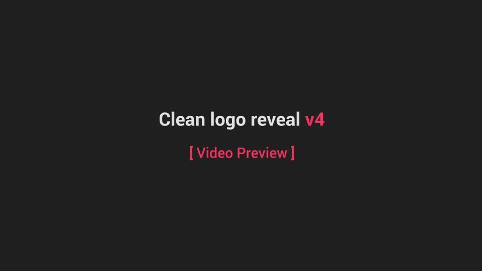 Clean Logo Reveal V4 Videohive 21636045 After Effects Image 1