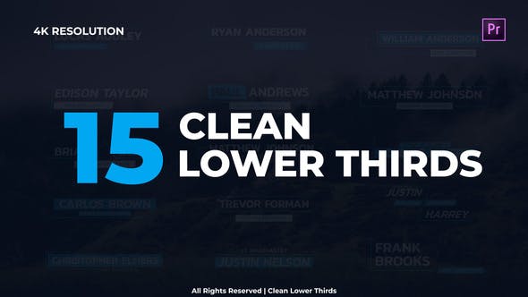 Clean Lower Thirds - 29953354 Download Videohive