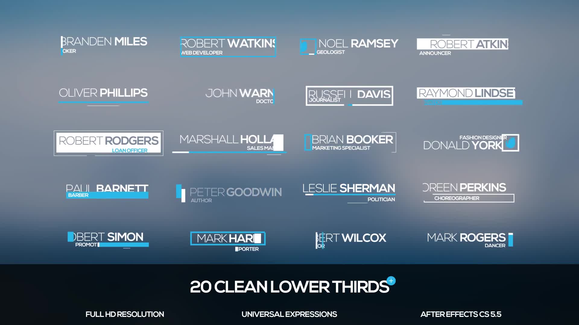 Clean Lower Thirds - Download Videohive 18814464