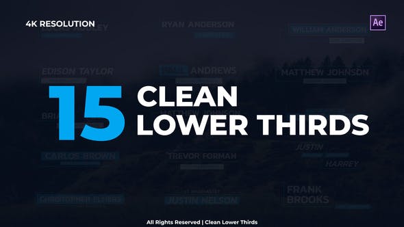 Clean Lower Thirds - Download Videohive 30077518