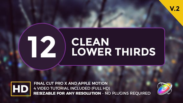 Clean Lower Thirds For Final Cut Pro X - 20148190 Videohive Download