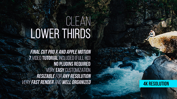 Clean Lower Thirds for Final Cut Pro X - Download Videohive 19676744