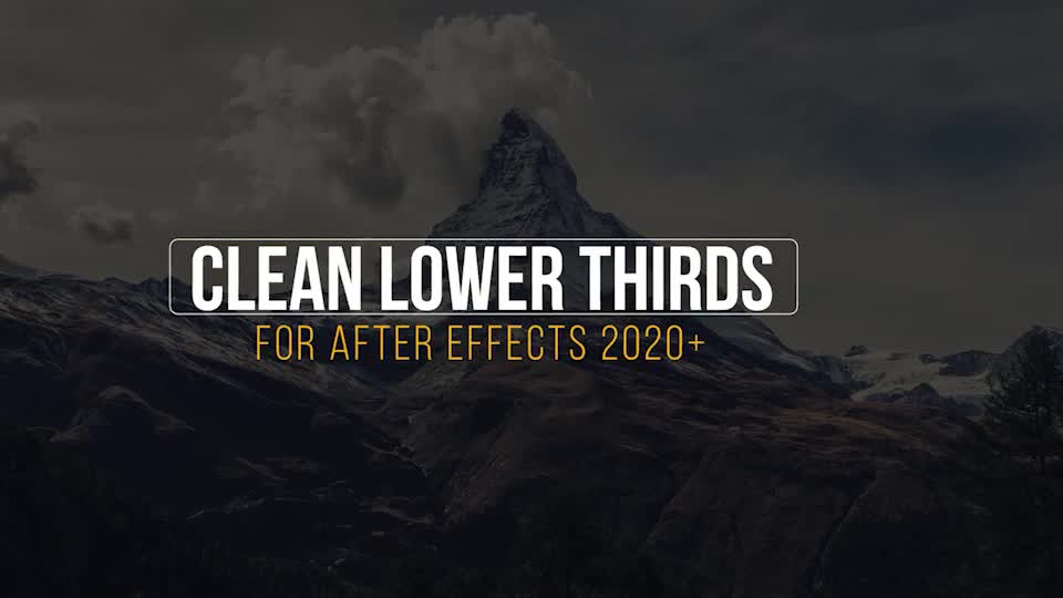 Clean Lower Thirds Videohive 21912950 After Effects Image 1