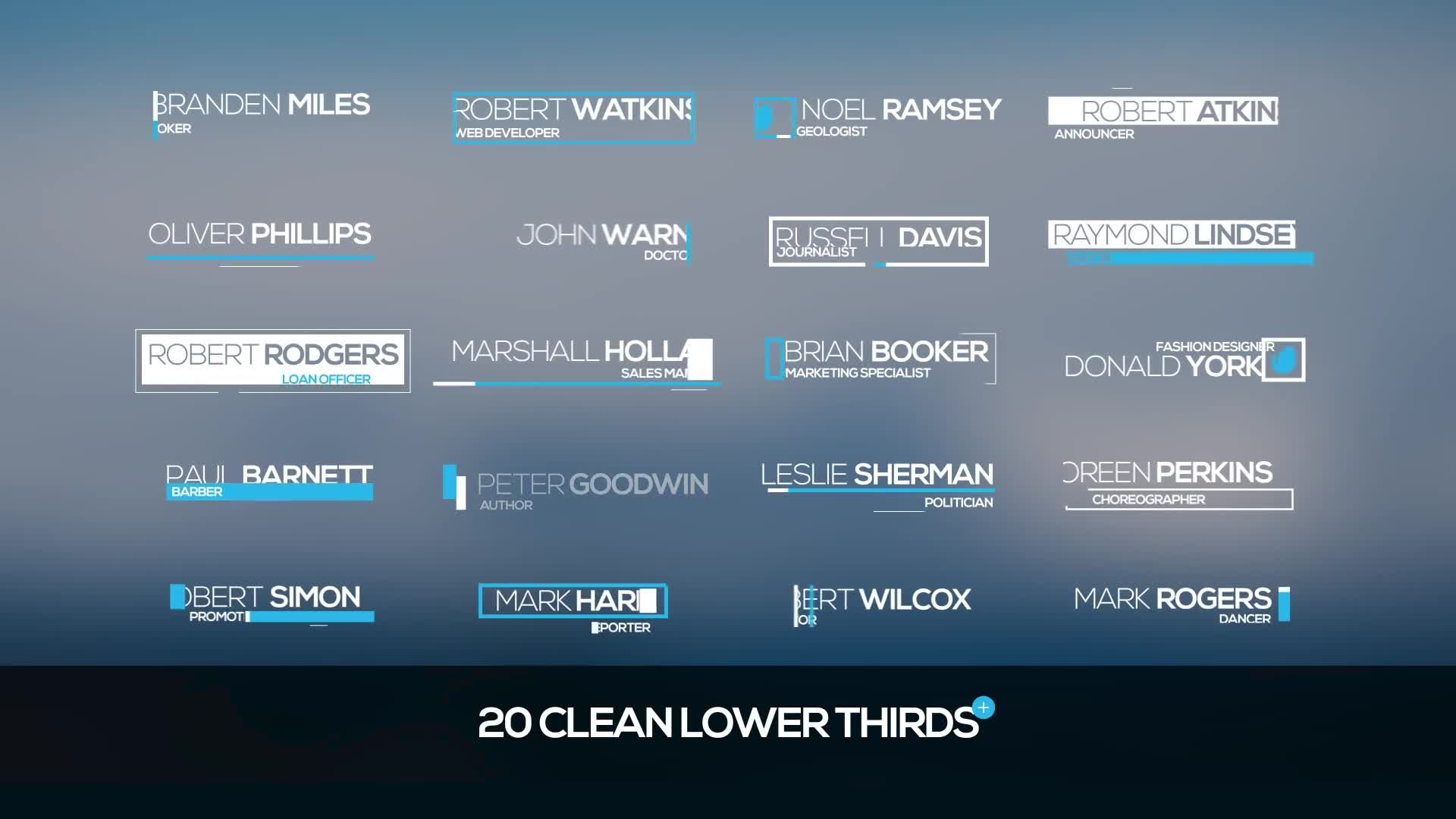 Clean Lower Thirds Videohive 29649639 Premiere Pro Image 1