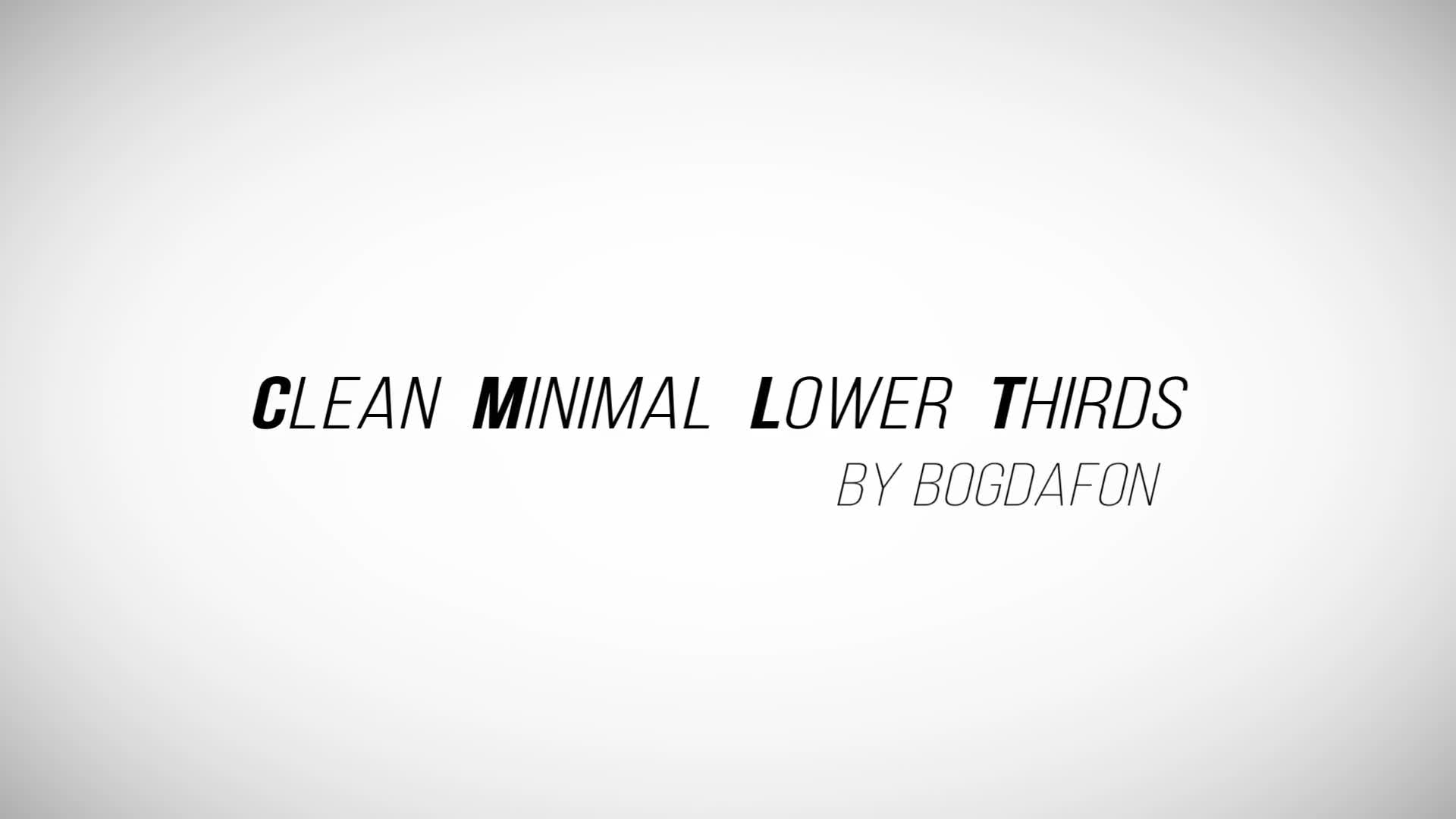 Clean Minimal Lower Thirds Videohive 15951762 After Effects Image 1