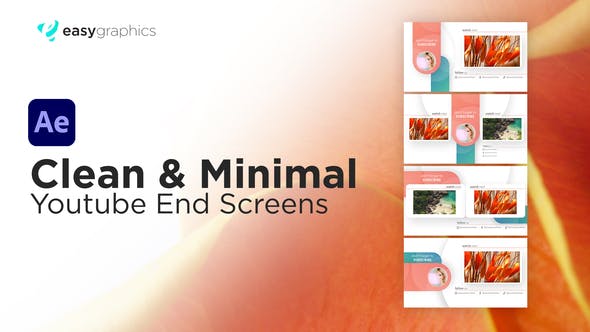 Clean & Minimal Youtube End Screens Template - 30917160 Download Videohive