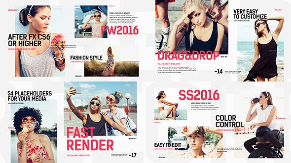 Clean Modern Slideshow / Fashion Opener / Clothes Collection / Stylish Models Gallery - Videohive 15895246 Download