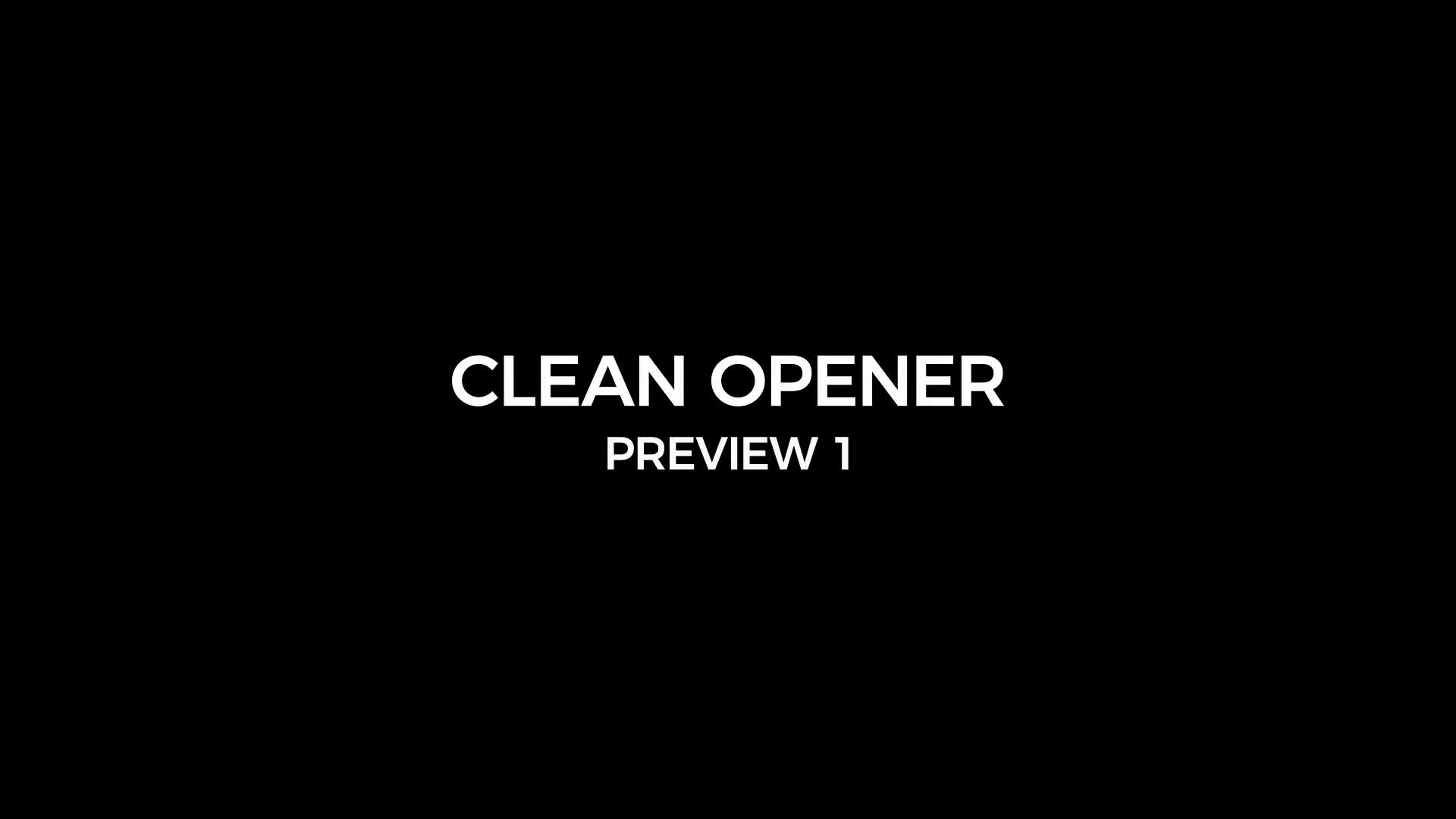 Clean Opener - Download Videohive 21993347