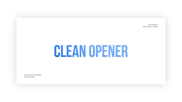 Clean Opener - Download Videohive 32445602