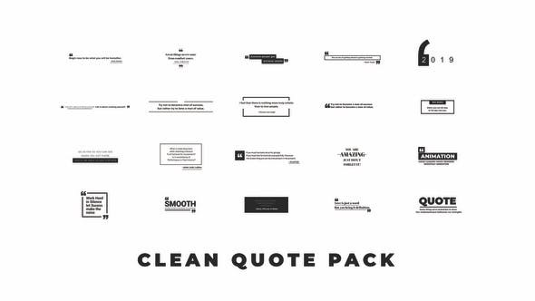 Clean Quotes For Premiere Pro - Download Videohive 23485104
