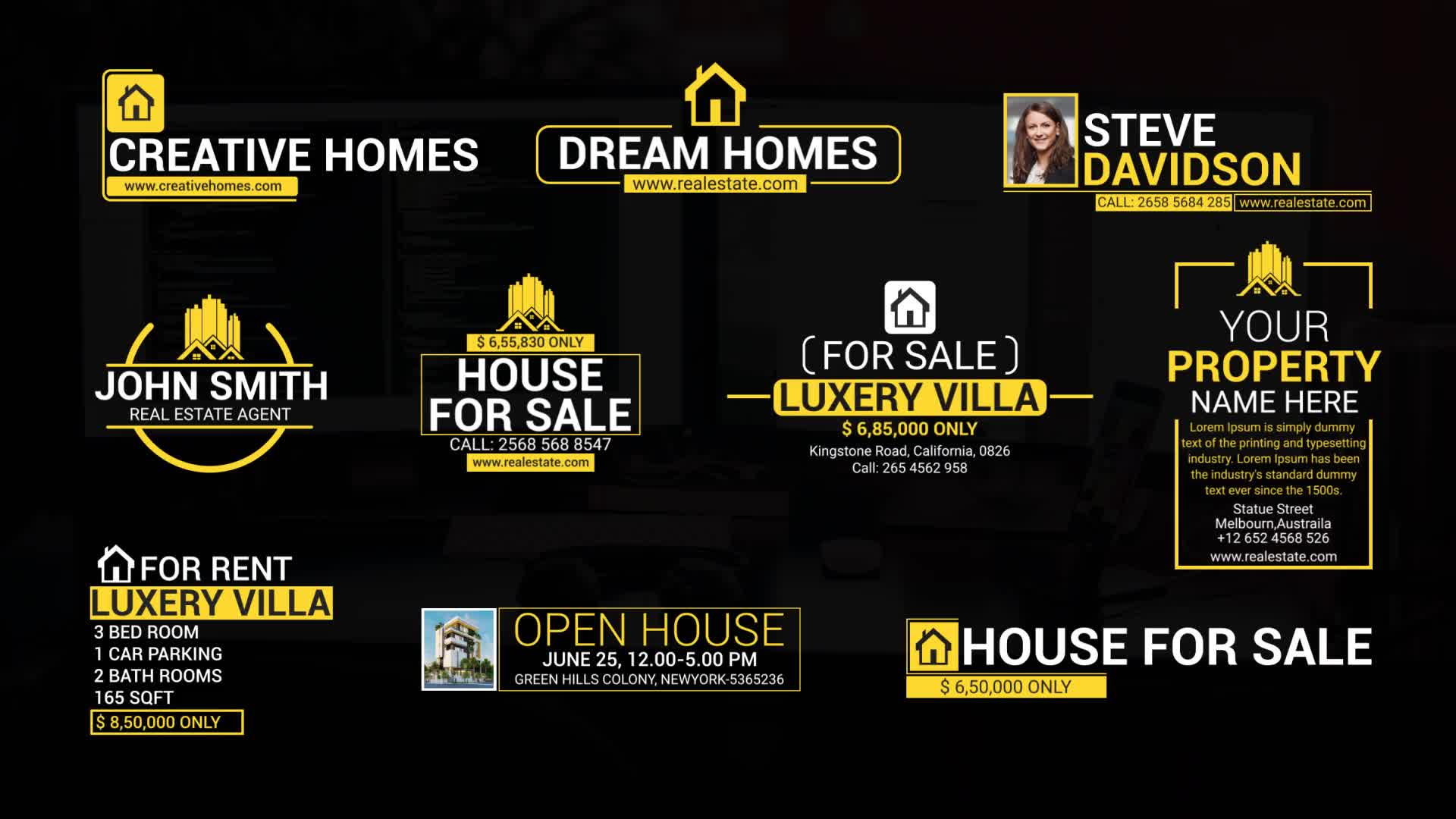 Clean Real Estate Lower Thirds Videohive 39067272 After Effects Image 1