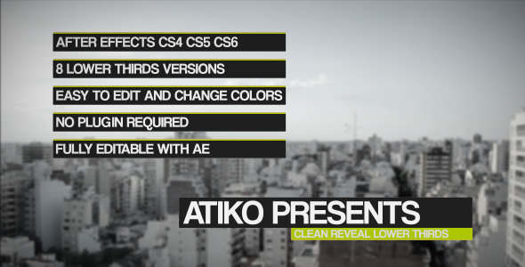 Clean Reveal Lower Thirds - Download Videohive 5415265