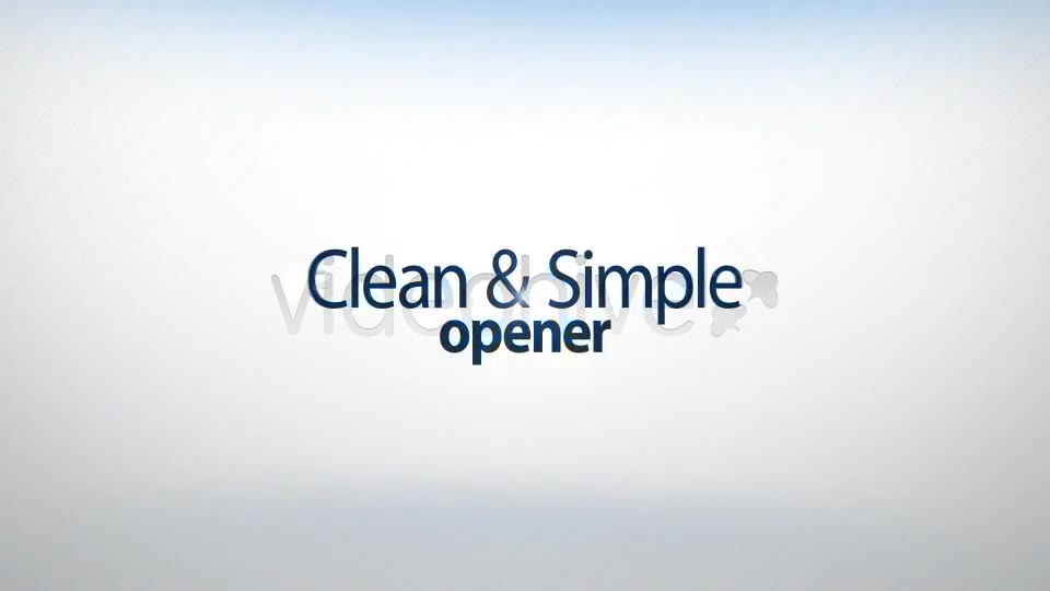 Clean & Simple Opener Videohive 2717483 After Effects Image 2