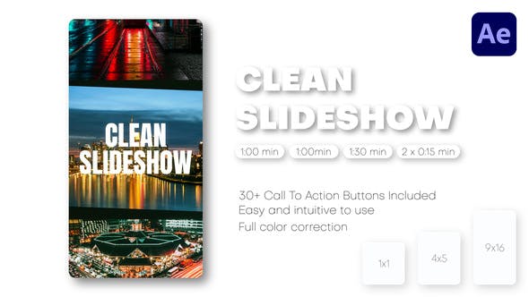 Clean Slideshow Instagram Reels, TikTok Post, Short Stories - Videohive Download 40470203
