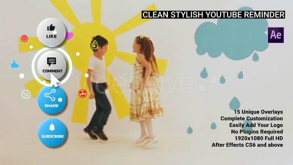 Clean Stylish YouTube Reminder – AE - 28728261 Download Videohive