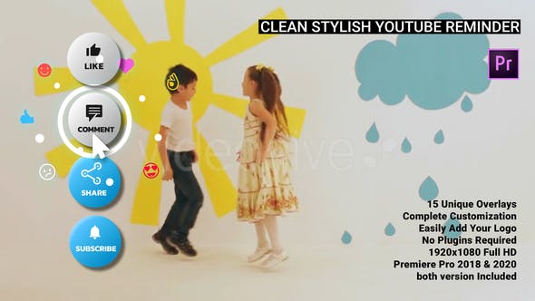Clean Stylish YouTube Reminder – Premiere Pro - 28298050 Download Videohive