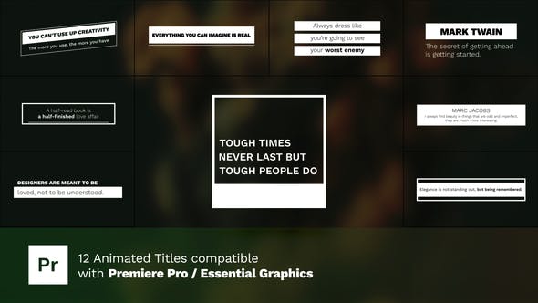Clean Title Animations for Premiere Pro - Download Videohive 34501685