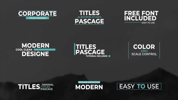 Clean Titles 1.0 | After Effects - Download 36268052 Videohive